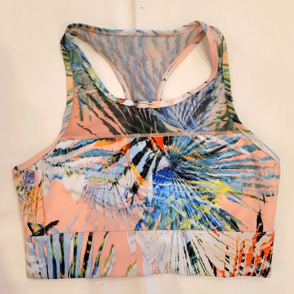 Fabletics Tropical Sunset High Impact Sports Bra